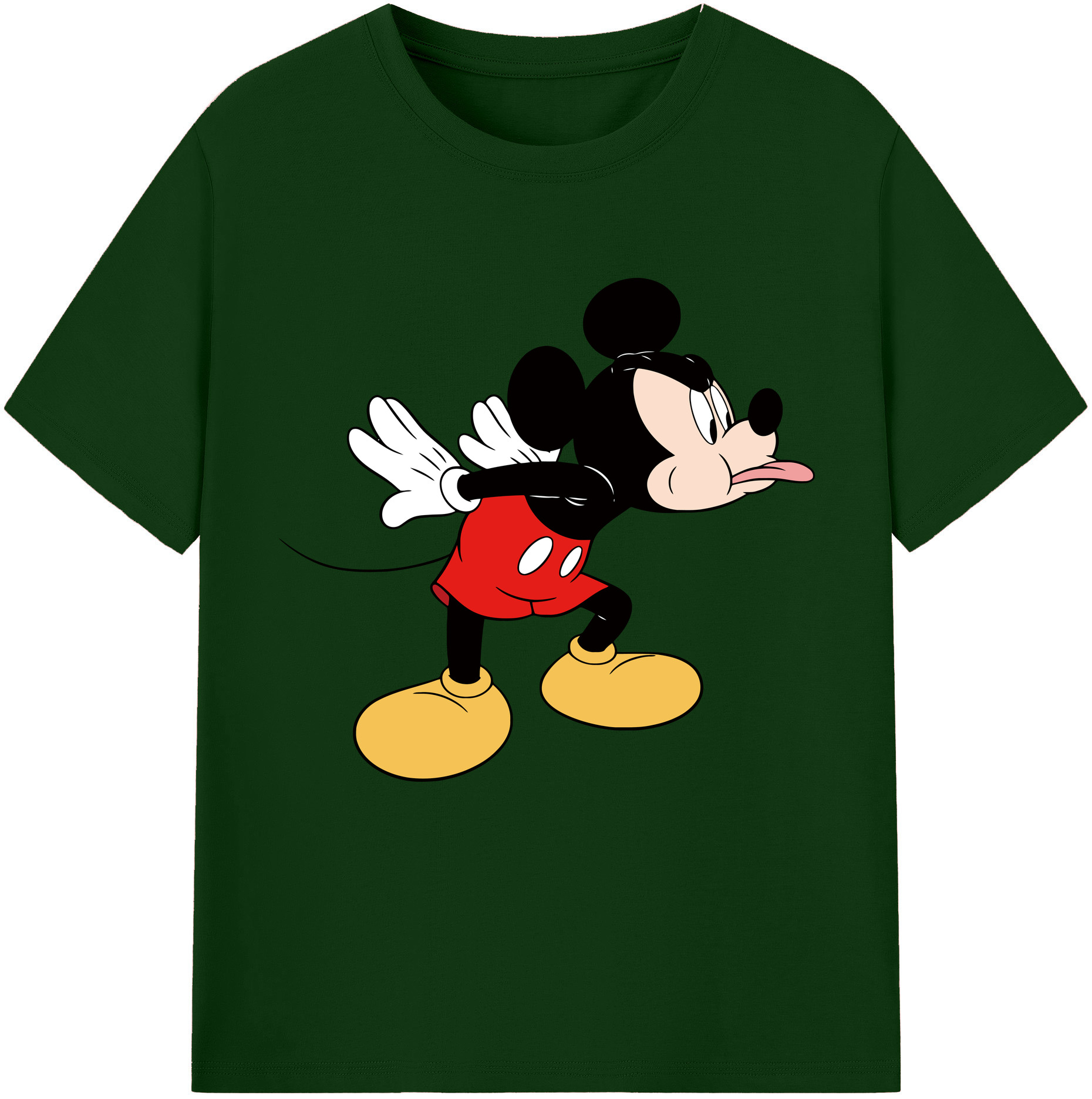 （画像用） ミッキーマウス Mickey Mouse 綿100％半袖Tシャツ（フロントプリント）